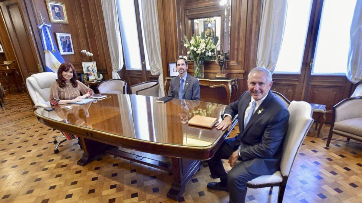 Marc Stanley y Cristina Kirchner. Foto: NA.