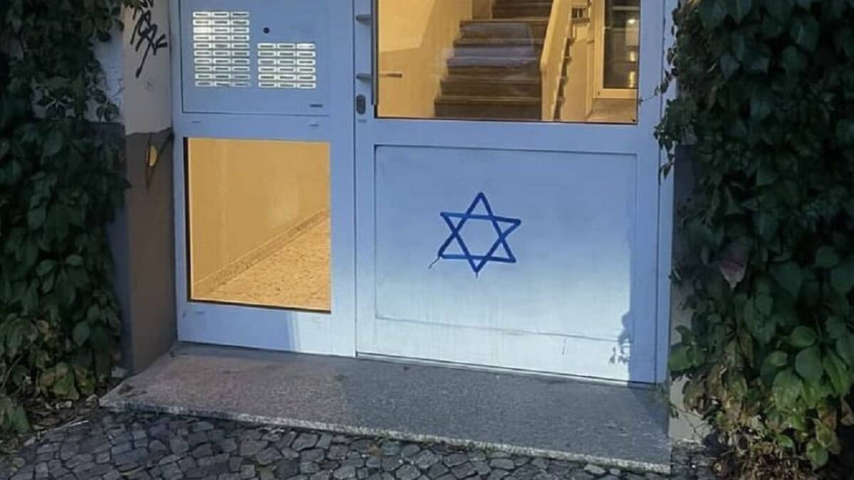 Marcaron casas en Israel con la estrella de David. Foto: redes sociales.