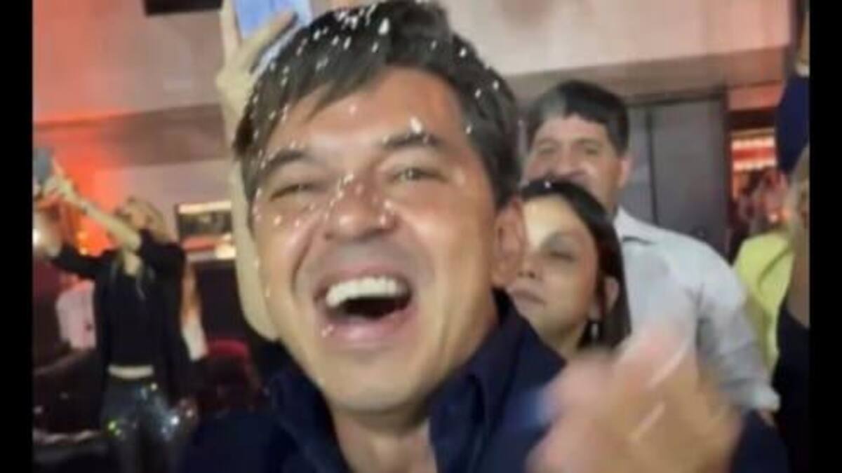 Marcelo Gallardo en la fiesta intima de River.