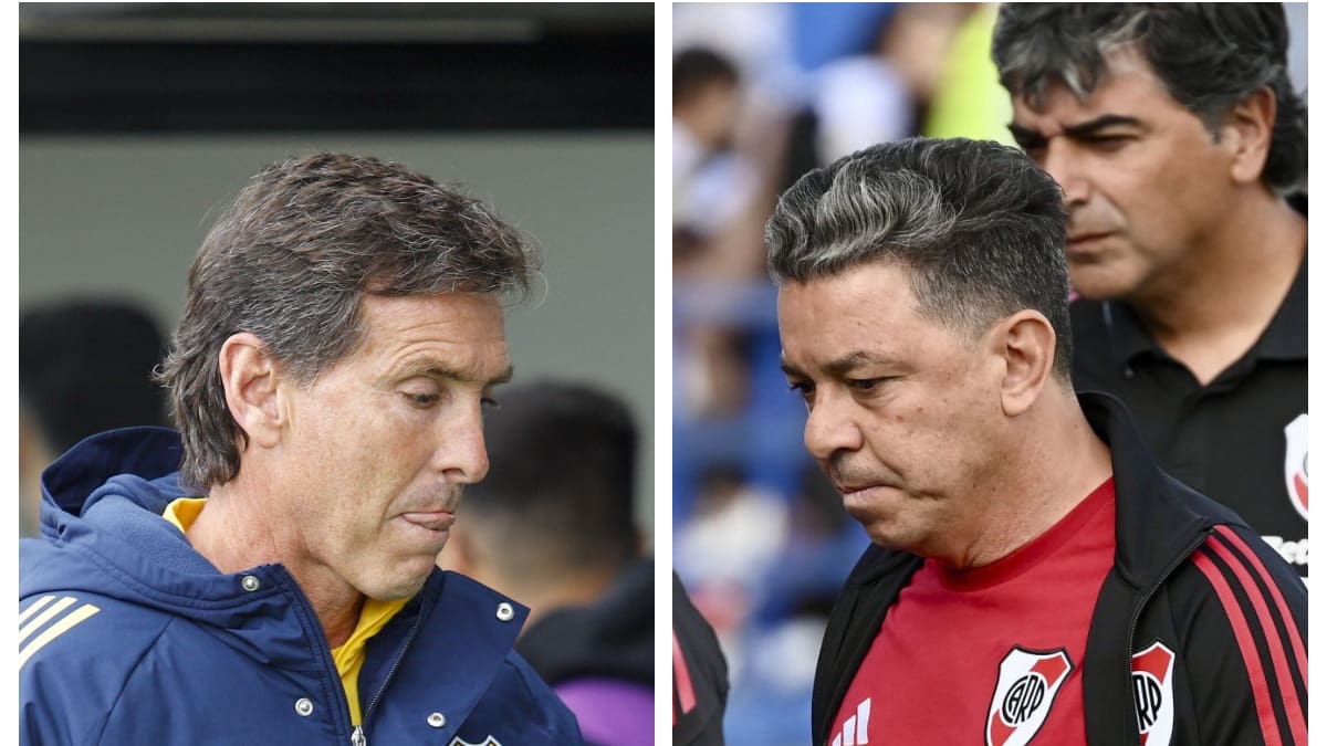 Los entrenadores de River y Boca