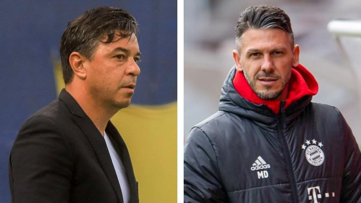 Marcelo Gallardo y Martín Demichelis. Foto: NA.