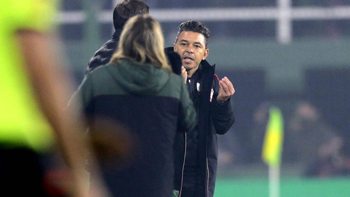 Marcelo Gallardo y Sebastián Beccacece. Foto: Twitter.