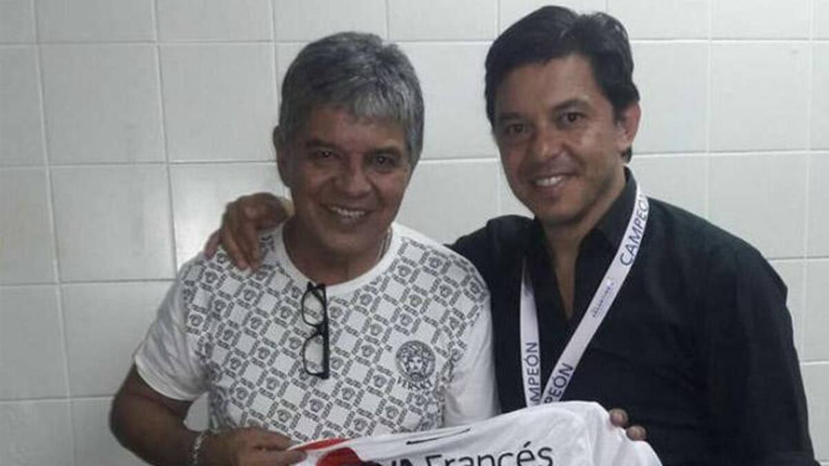 Marcelo Gallardo y su padre
