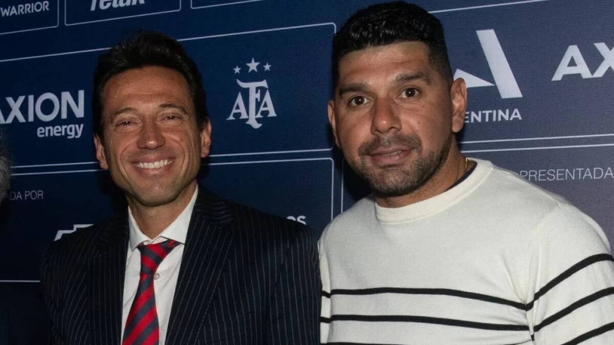 Marcelo Moretti y Néstor Ortigoza. Foto: NA.
