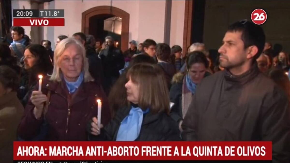 Marcha anti-aborto frente a la Quinta de Olivos