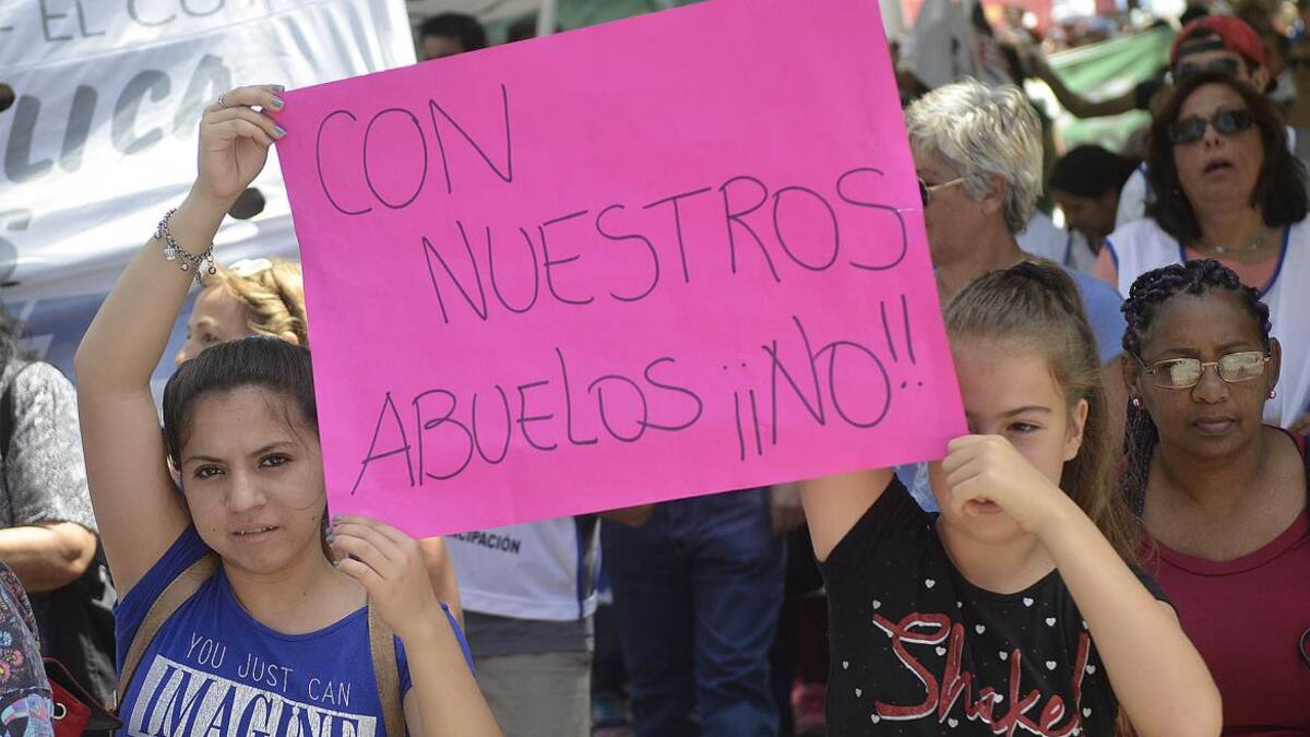 Marcha contra la reforma previsional