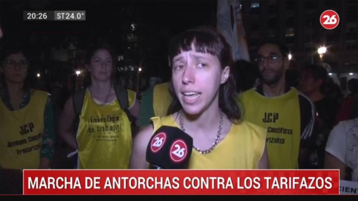 Marcha del CONICET contra tarifazos y despidos, Plaza de Mayo, economía, Canal 26