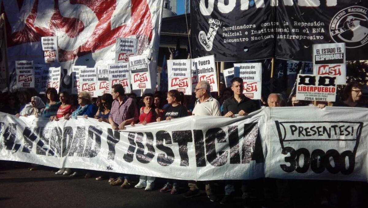 Marcha mapuche asesinado