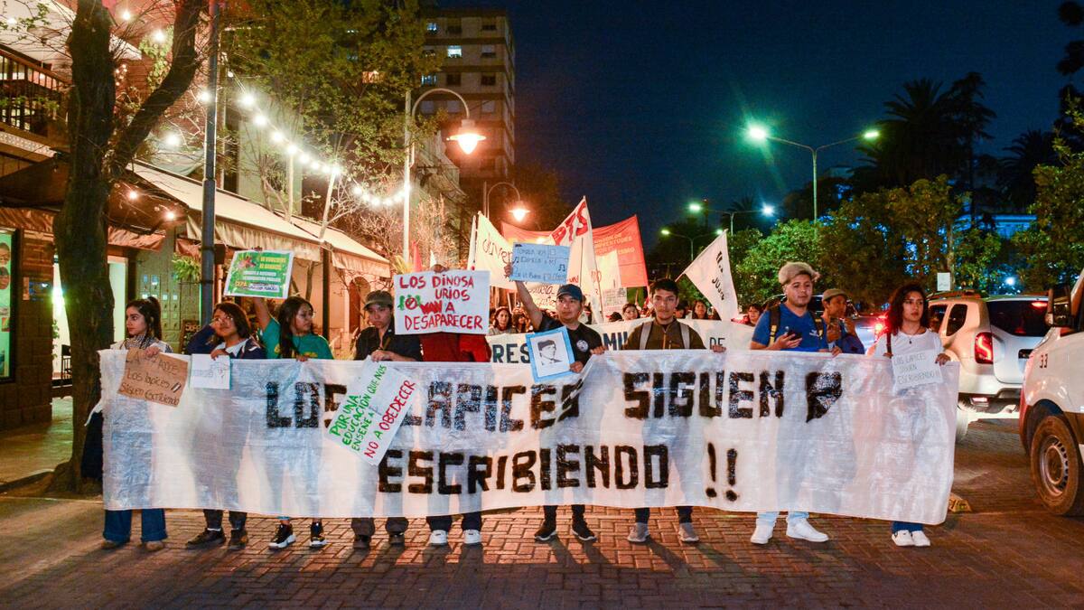 Marcha por la noche de los lápices. Foto: Télam.