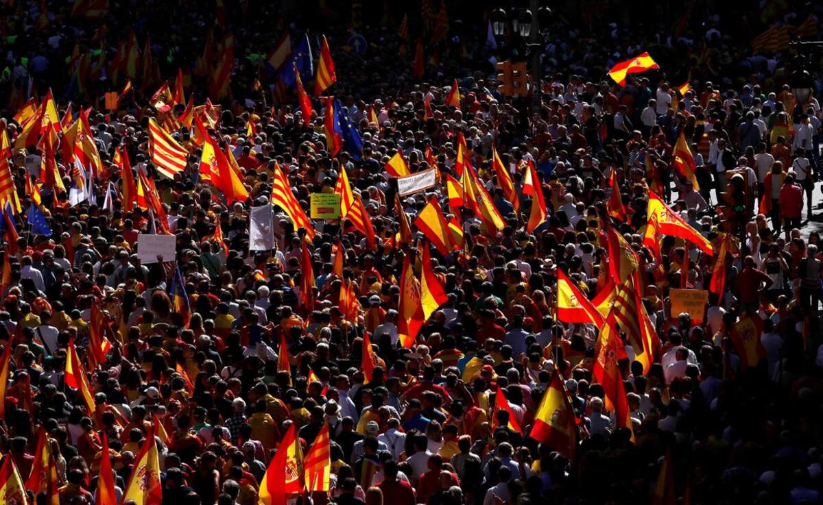 Marcha por unidad de España - Reuters