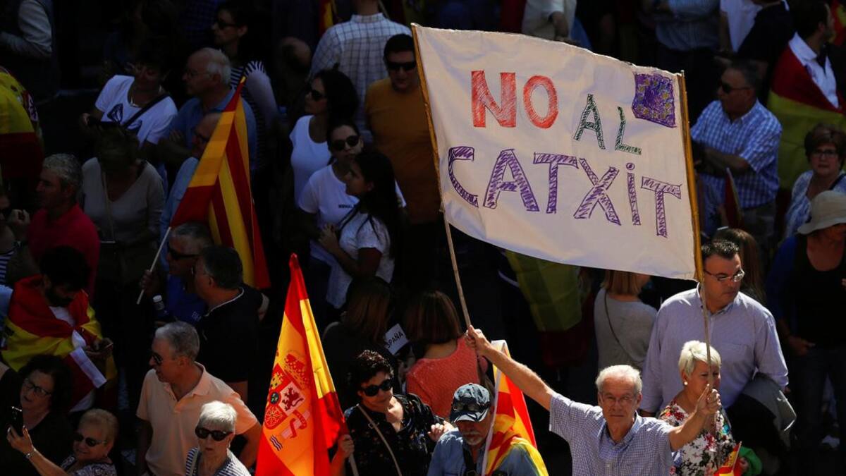 Marcha por unidad de España - Reuters