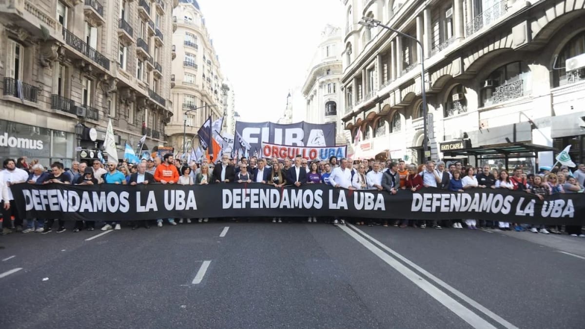 Marcha universitaria. Foto: NA