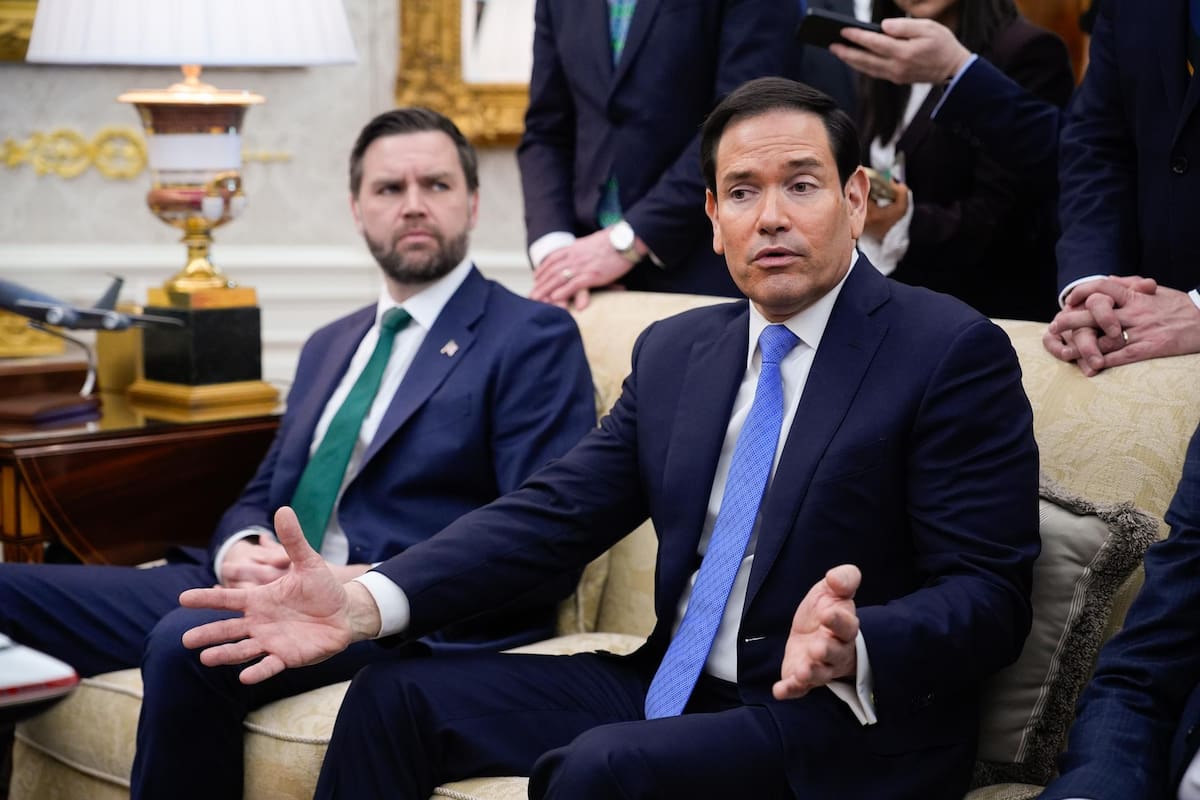 Marco Rubio en el Salón Oval junto a Donald Trump