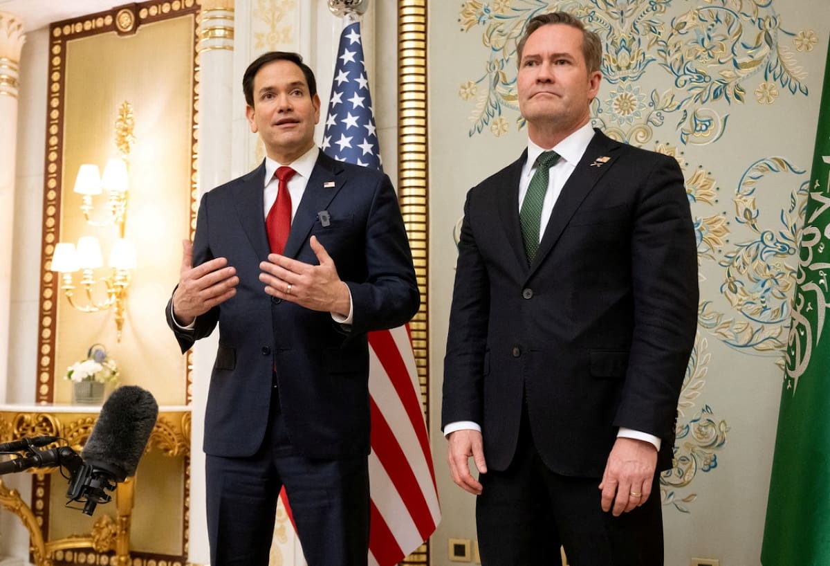 Marco Rubio y Mike Waltz. Foto: Reuters (Saul Loeb)