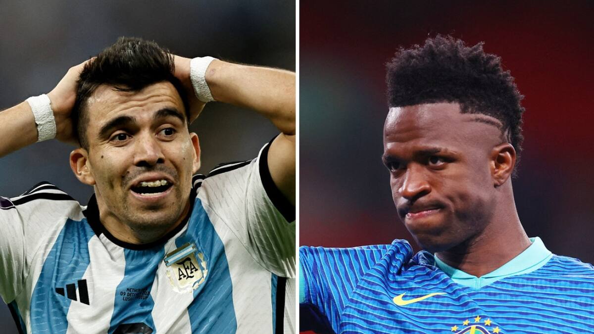 Marcos Acuña y Vinicius Junior. Foto: NA - Reuters.