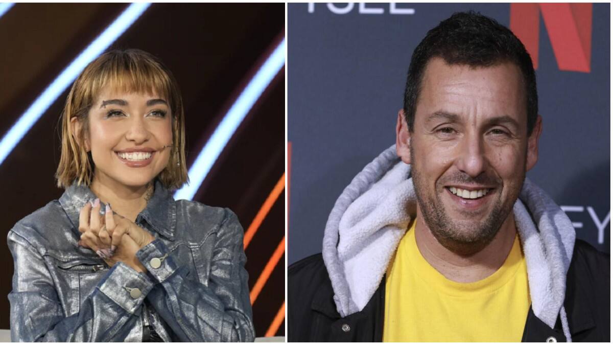 María Becerra y Adam Sandler. Fotos: Instagram.