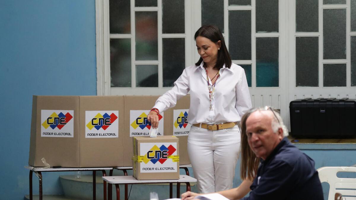 La líder opositora antichavista, María Corina Machado. Foto: EFE.