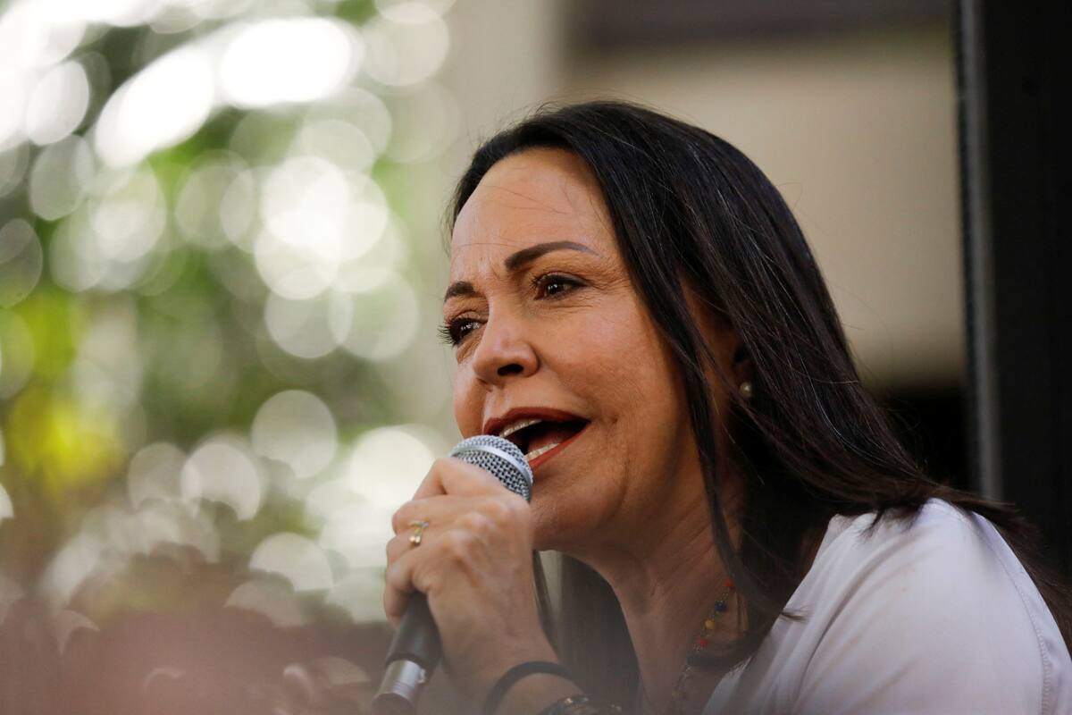 María Corina Machado, líder opositora de Venezuela. Foto: Reuters.