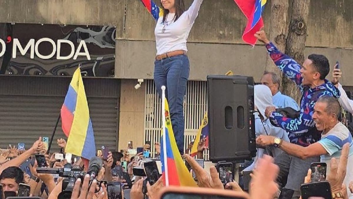 María Corina Machado reapareció en público. Foto: Instagram @mariacorinamachado