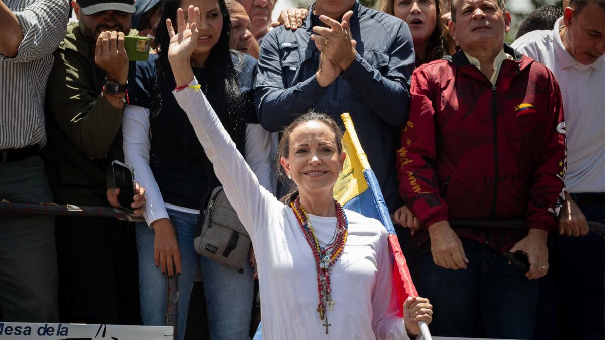 María Corina Machado, líder de la oposición antichavista. Foto: EFE.