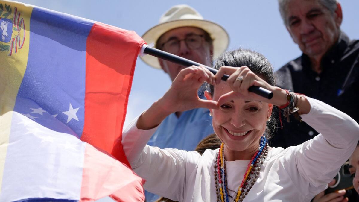 María Corina Machado, líder opositora en Venezuela. Foto: Reuters.