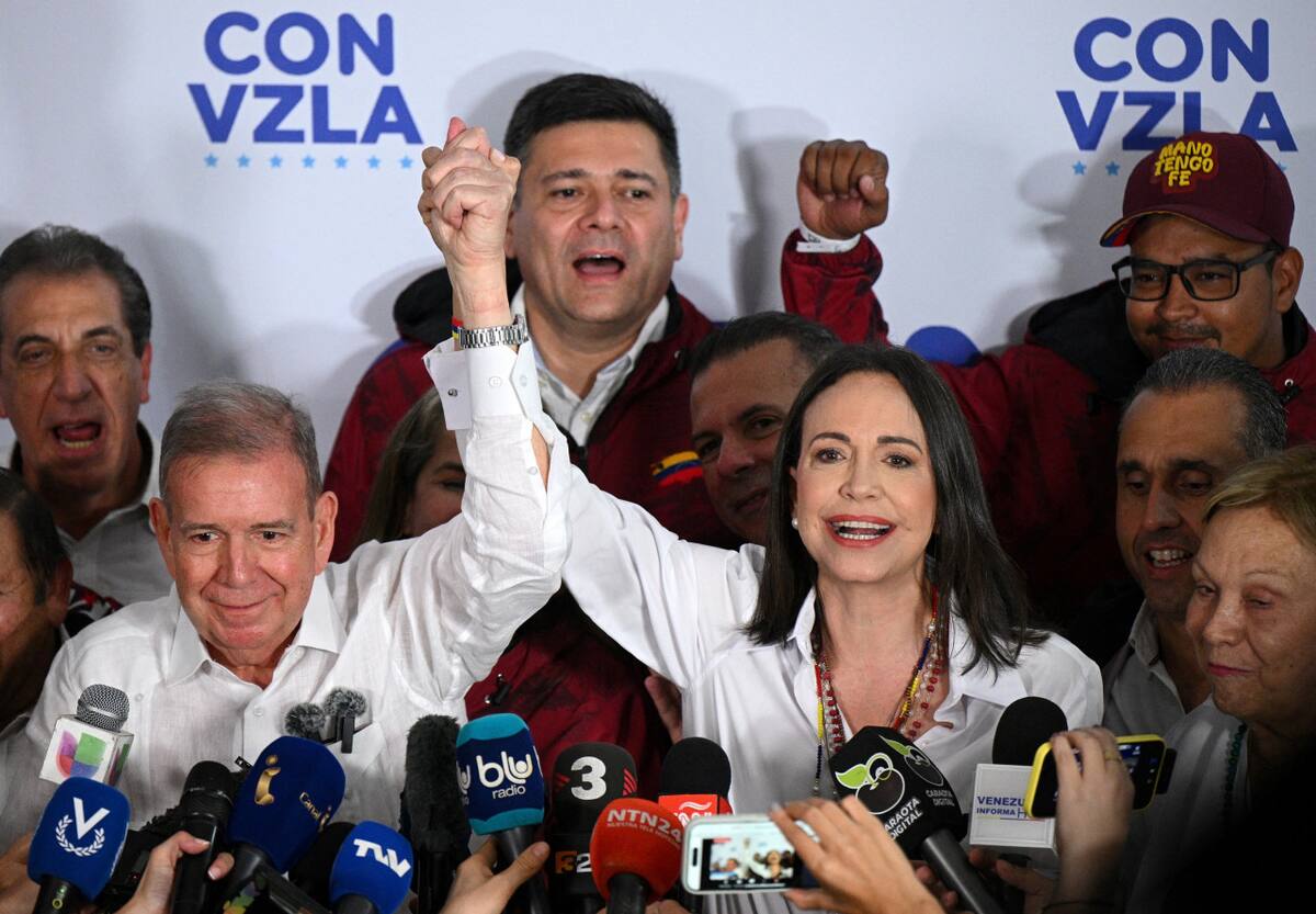 María Corina Machado y Edmundo González Urrutia. Foto: X