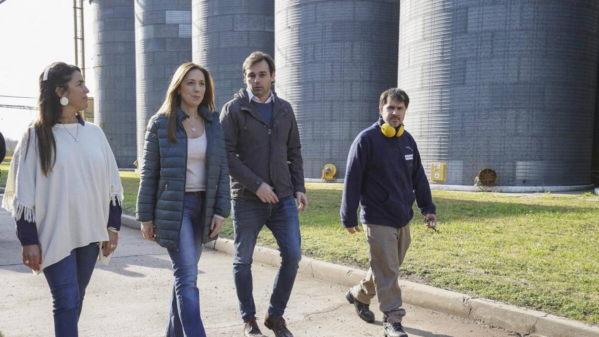 María Eugenia Vidal, en el partido bonaerense de General Arenales, NA