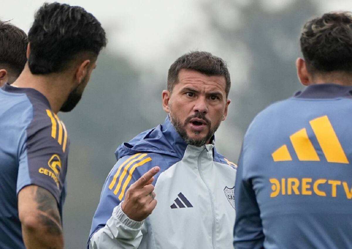 Mariano Herrón, DT interino de Boca Juniors. Foto: X @BocaJrsOficial