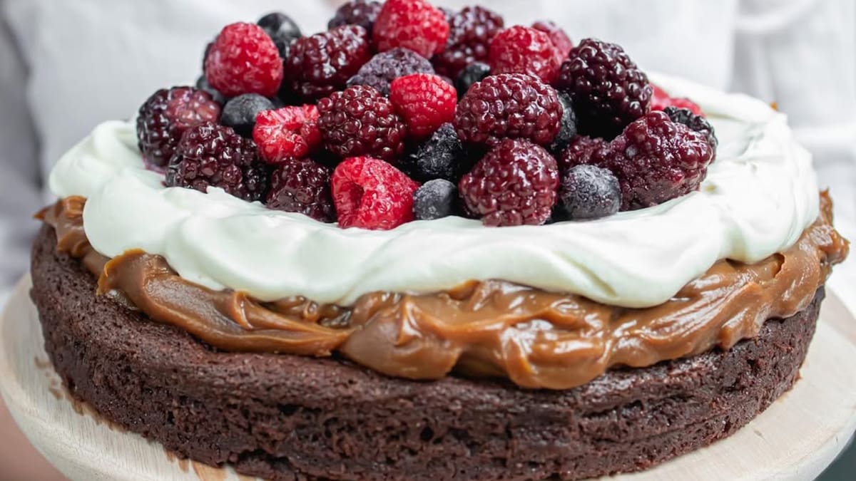 Marquise de chocolate.