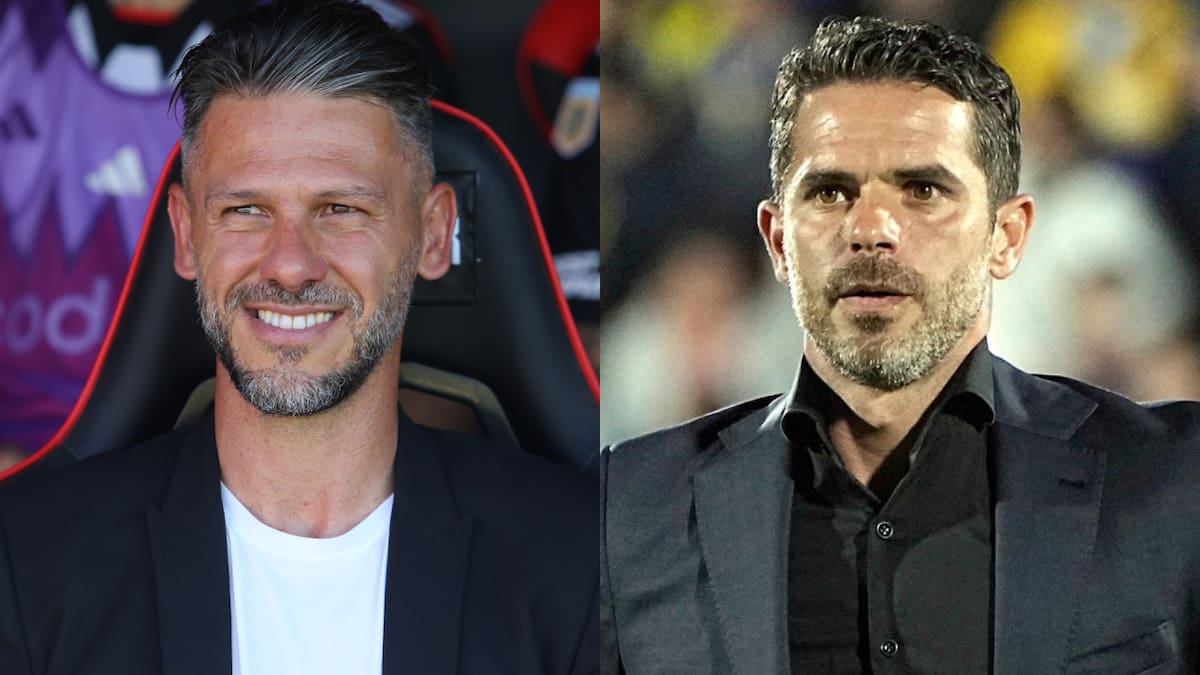 Martín Demichelis y Fernando Gago. Fotos: NA.