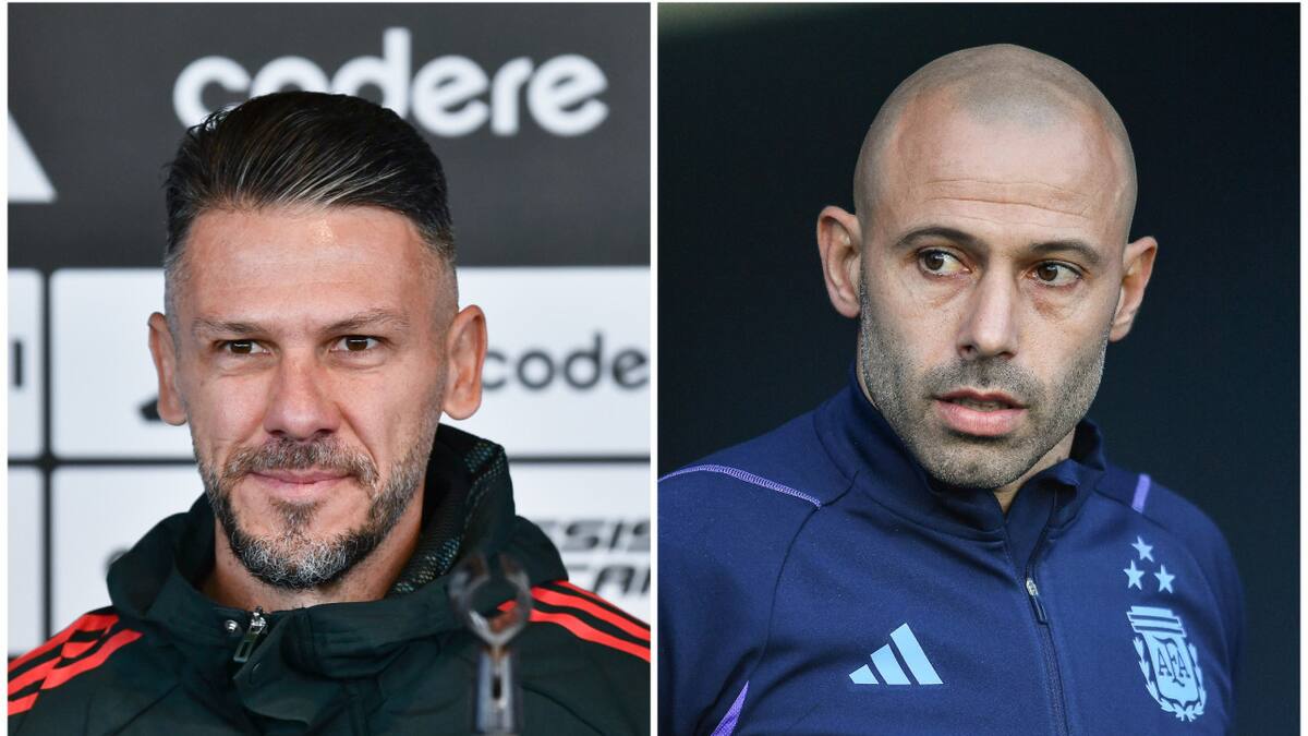Martín Demichelis y Javier Mascherano. Fotos: NA.