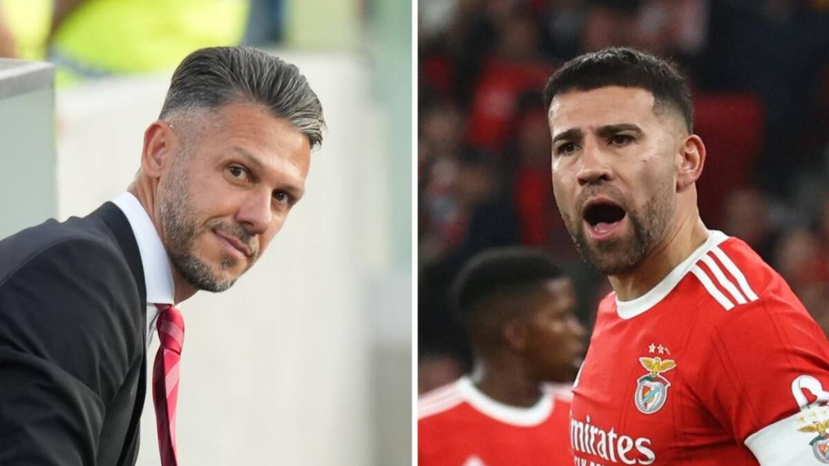 Martín Demichelis y Nicolás Otamendi. Foto: NA.