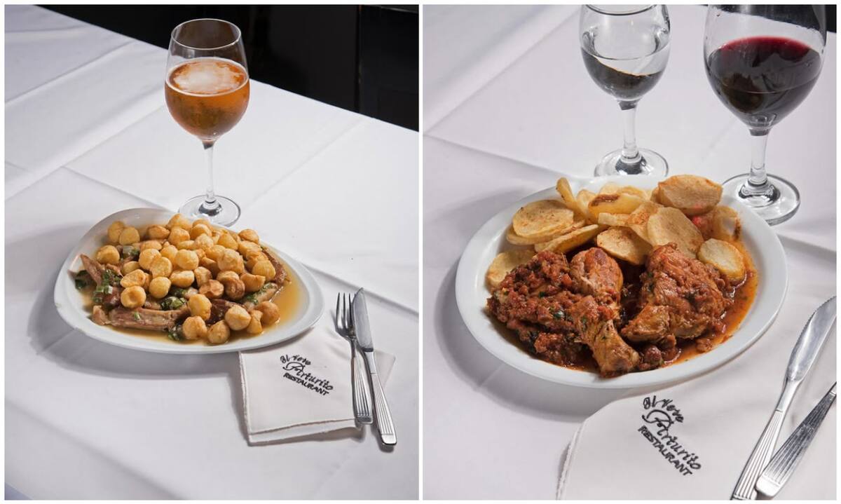 Matambrito al verdeo y pollo a la calabresa, dos manjares de "Il Vero Arturito". Foto: Instagram @ilveroarturito