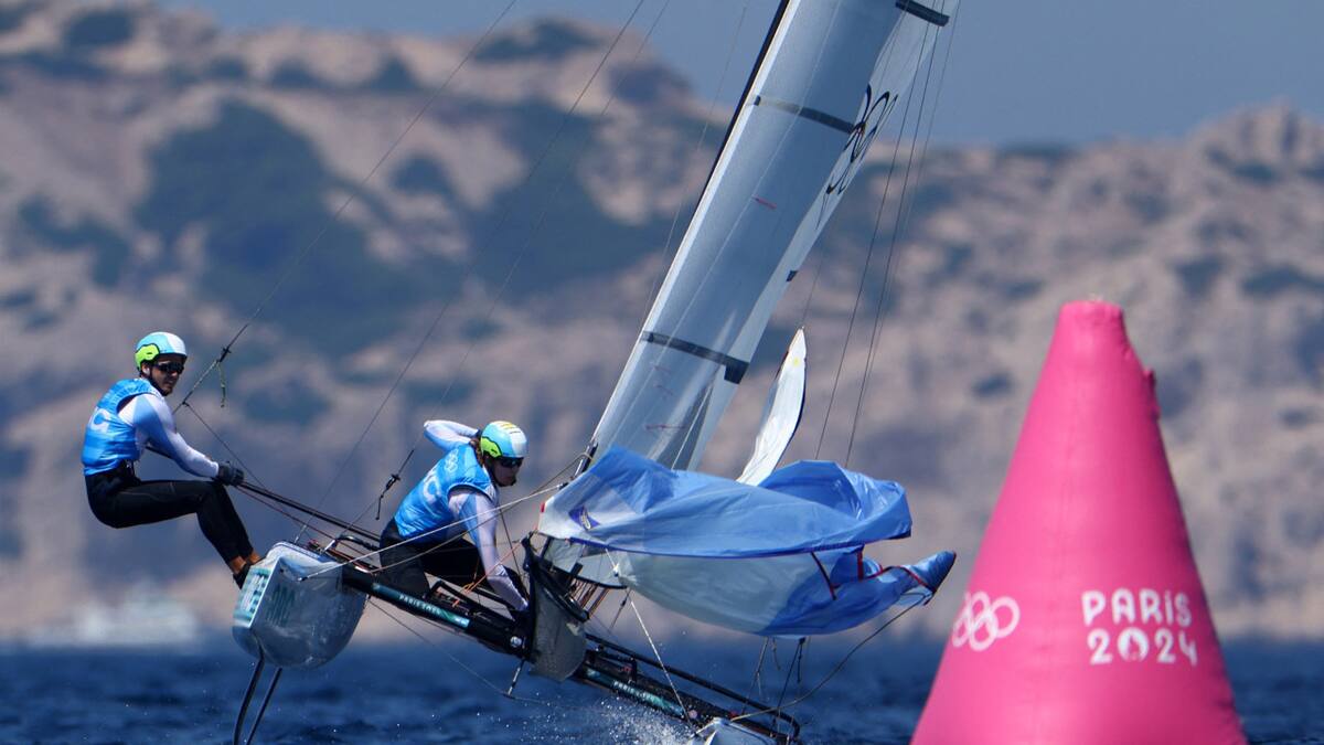 Mateo Majdalani y Eugenia Bosco en los Juegos Olímpicos de París 2024. Foto: Reuters.