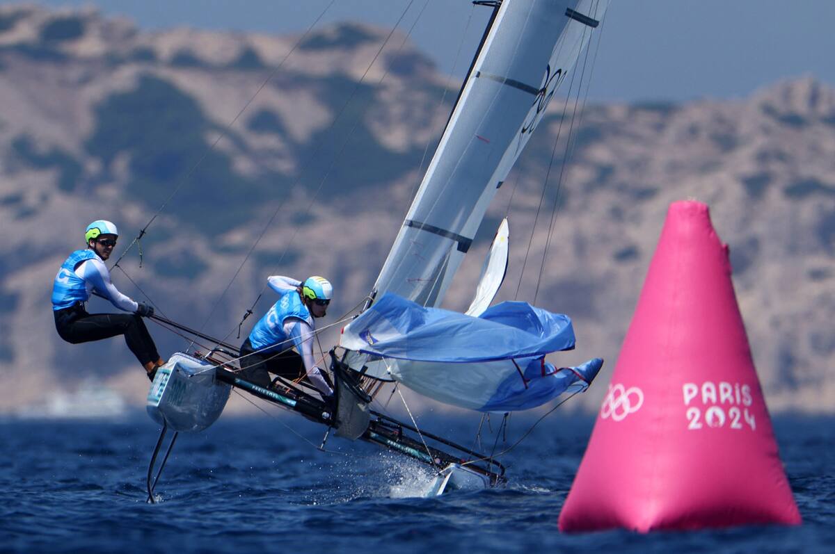 Mateo Majdalani y Eugenia Bosco; Juegos Olímpicos de París 2024. Foto: Reuters.