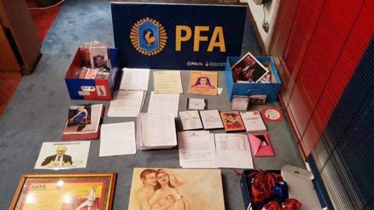 Material secuestrado en allanamiento. Foto: Policía Federal.