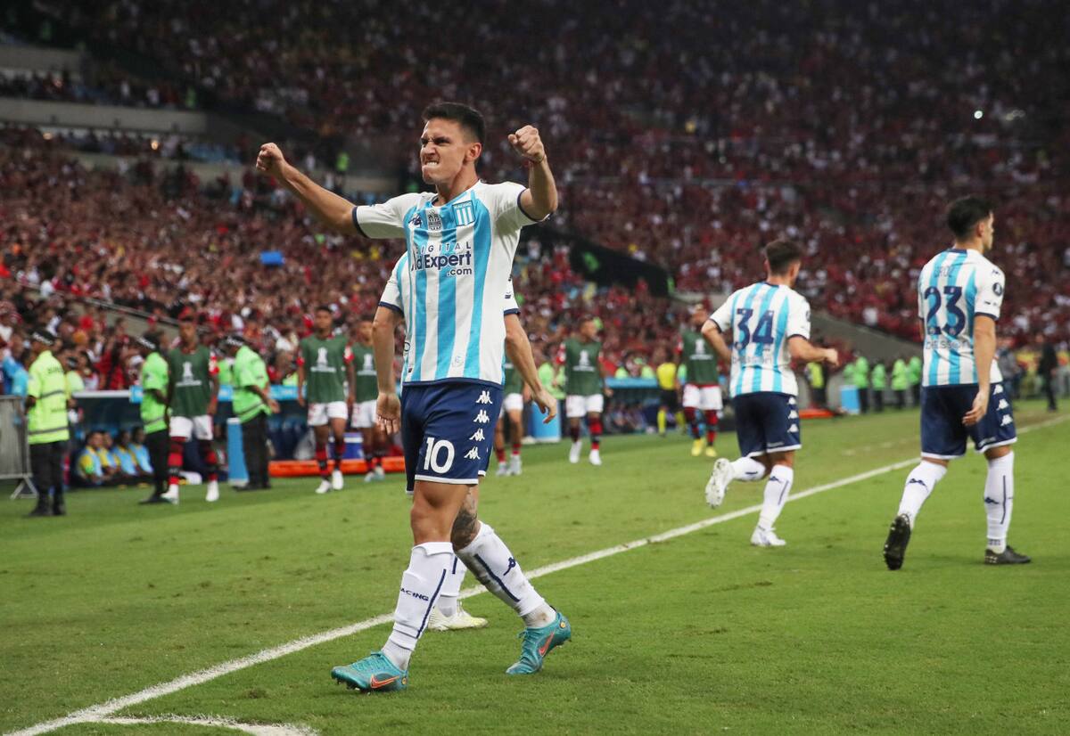 Matías Rojas cuando jugaba en Racing. Foto: NA.