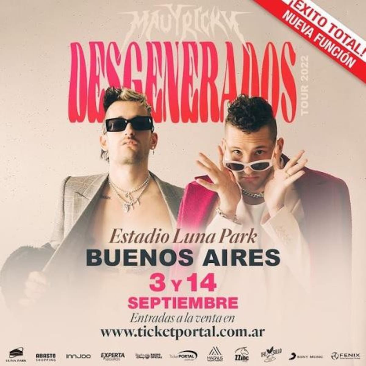 Mau y Ricky sumaron una nueva función en el Luna Park