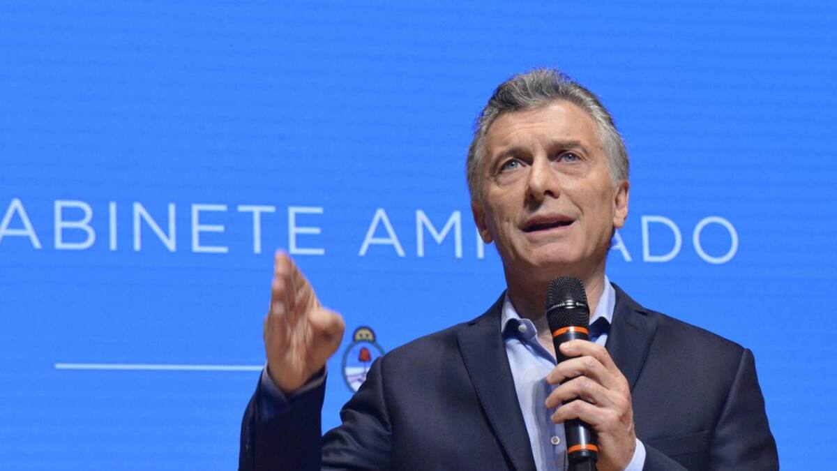 Mauricio Macri en reunión de Gabinete ampliado