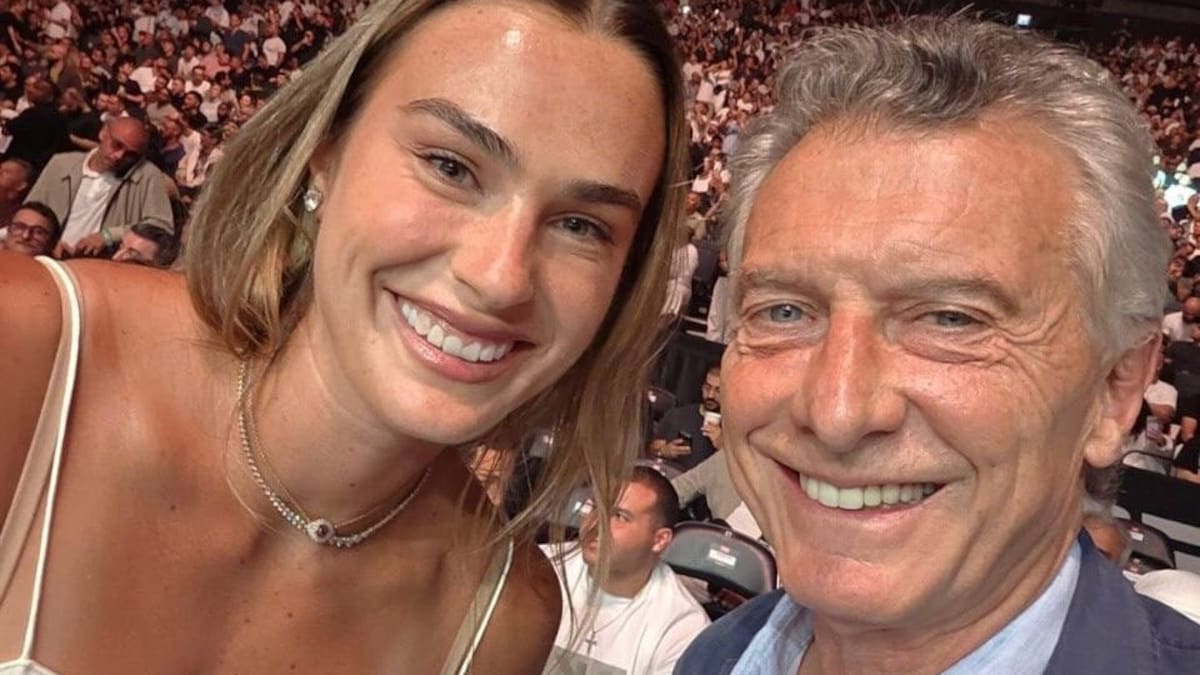 Mauricio Macri junto a Aryna Sabalenka