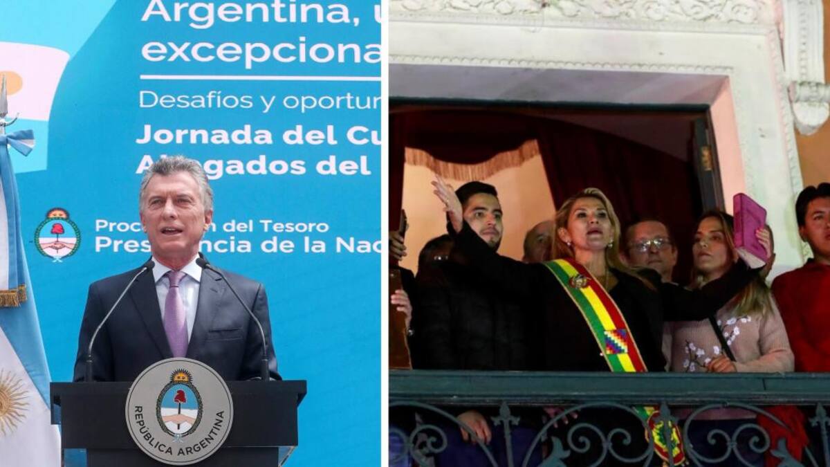 Mauricio Macri y Jeanine Añez