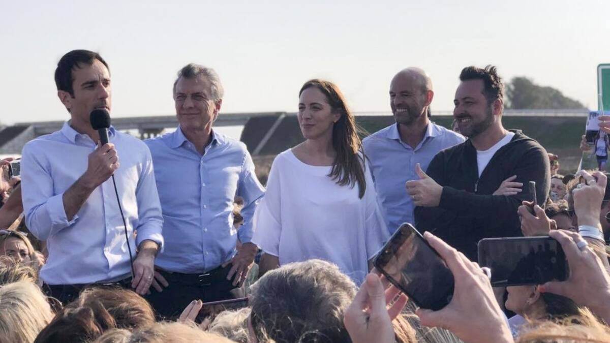 Mauricio Macri y María Eugenia Vidal en Junín, NA