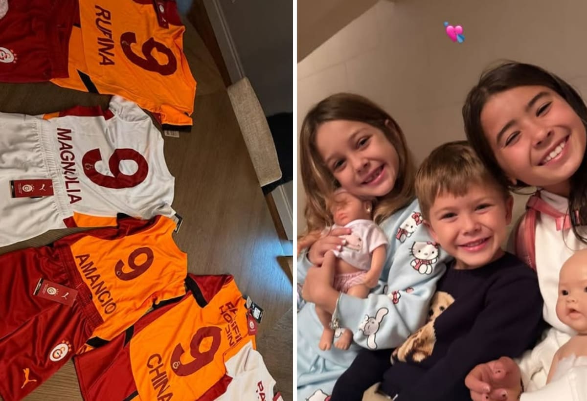 Mauro Icardi le regaló un conjunto de Galatasaray a las hijas de la China Suárez. Foto: Instagram @sangrejaponesa.