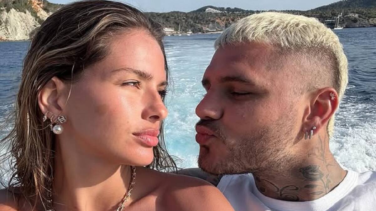 Mauro Icardi y la China Suárez en Ibiza. Foto: Instagram @sangrejaponesa