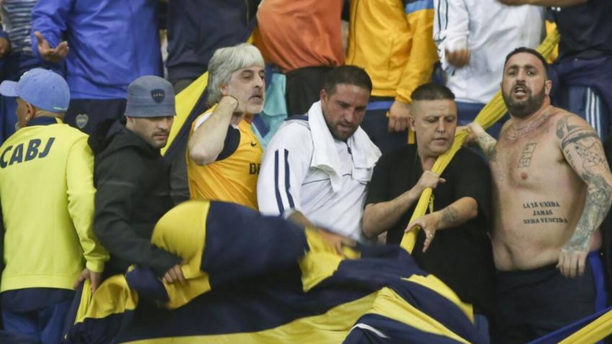 Mauro Martin y Rafael Di Zeo - Barrabrava de Boca. Foto: NA.