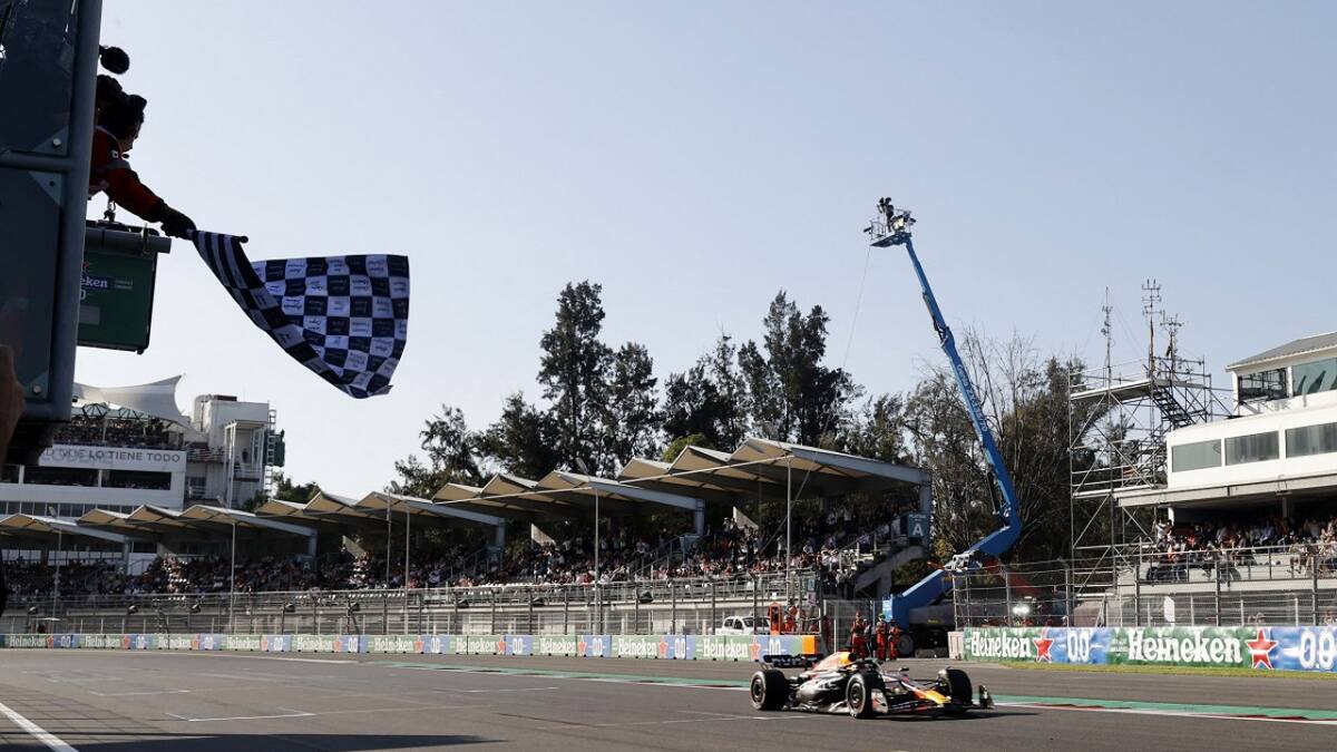 Max Verstappen ganó el Gran Premio de México de Fórmula 1. Foto: Reuters.