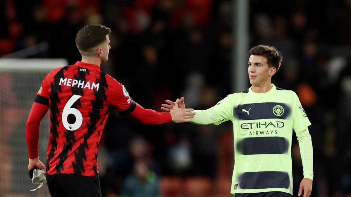 Máximo Perrone en el Manchester City. Foto: REUTERS.