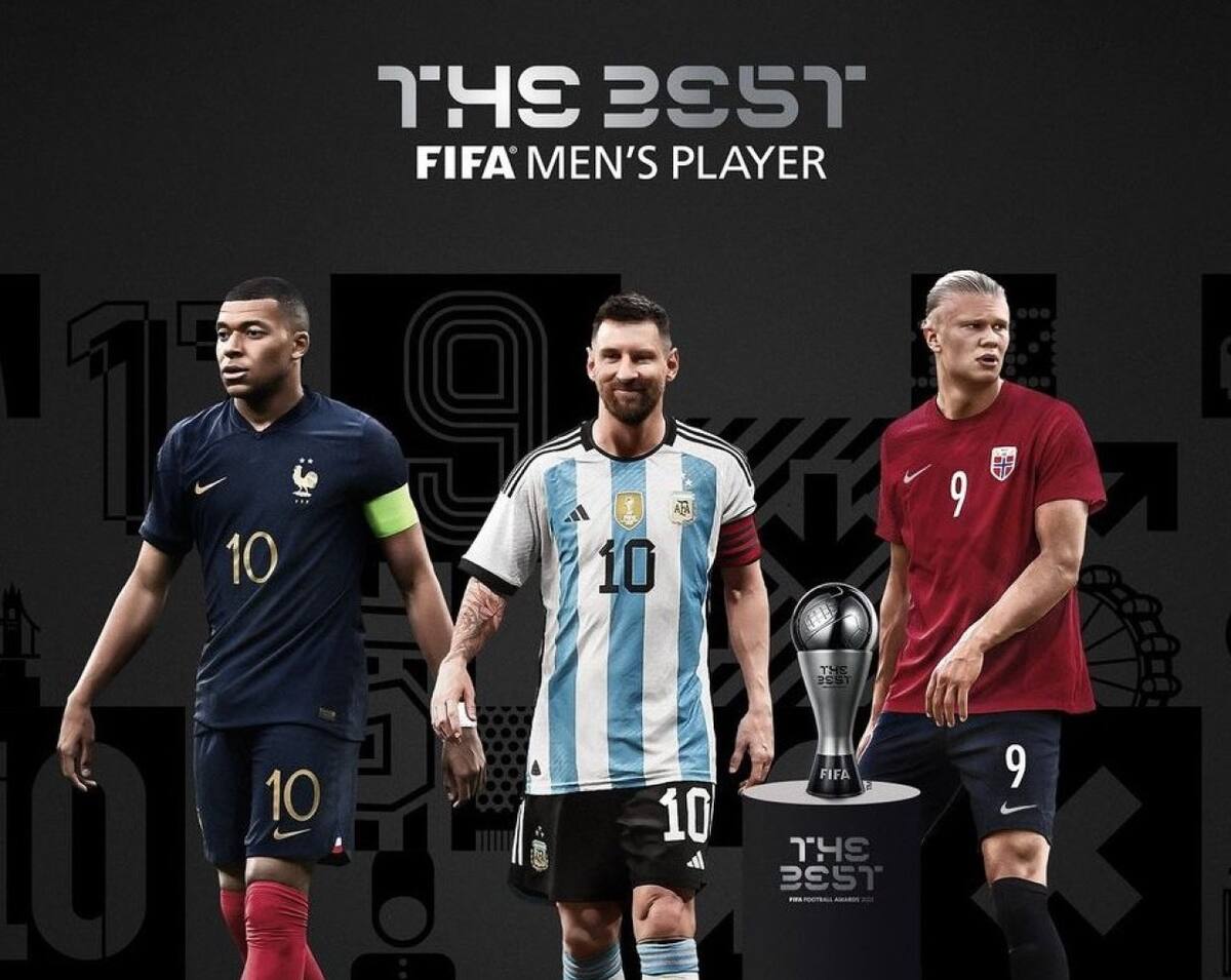 Mbappé, Messi y Haaland, nominados al The Best 2023. Foto: FIFA.
