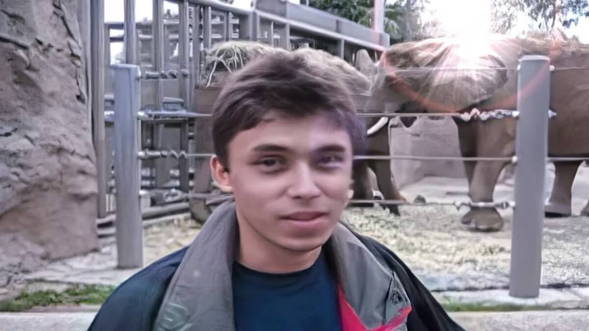 "Me at the zoo", el primer video de Youtube. Fuente: Captura.