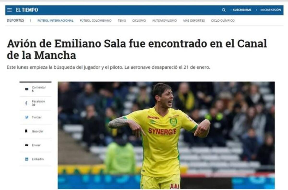 Medios internacionales - Emiliano Sala